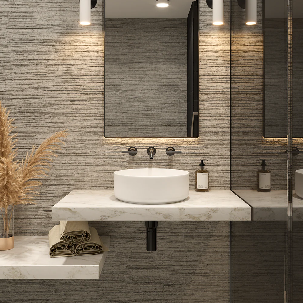 Alma Nashi Matte White Circle Basin - Image 4