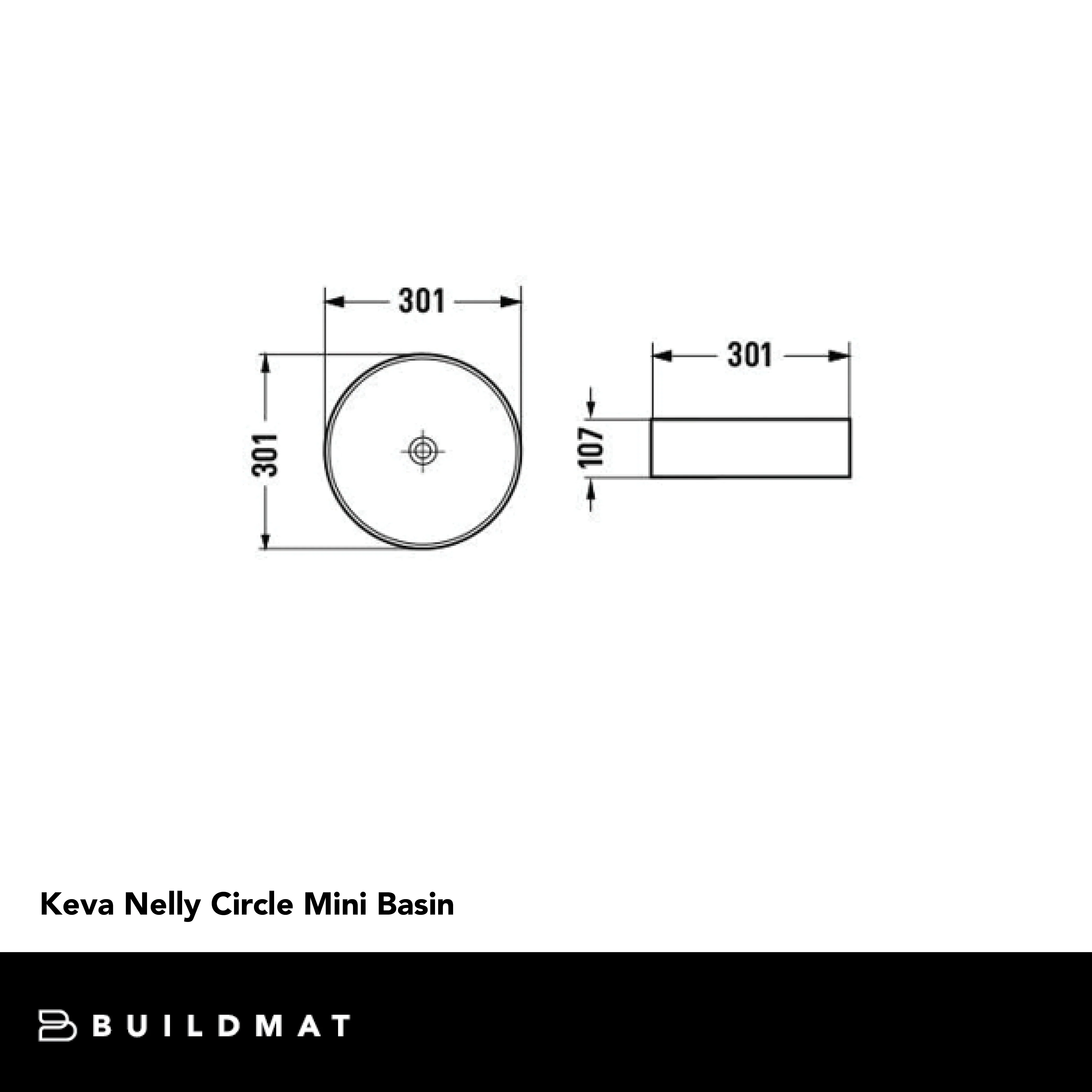 Keva Nelly Matte White Circle Mini Basin - Image 4