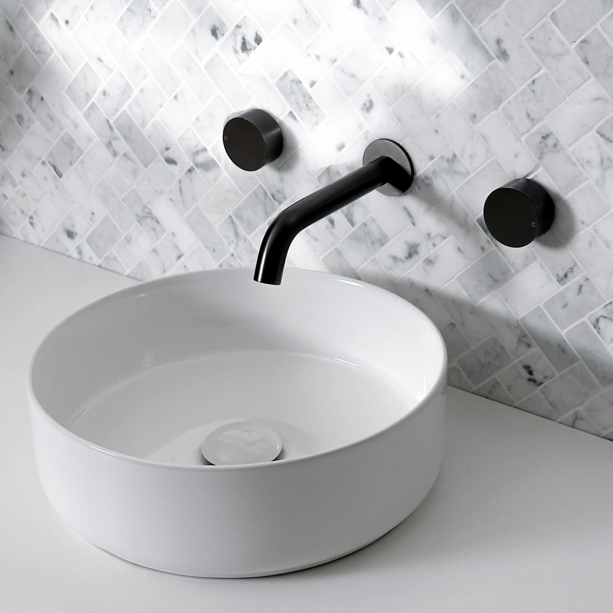 Alma Navi Gloss White Circle Basin - Image 4