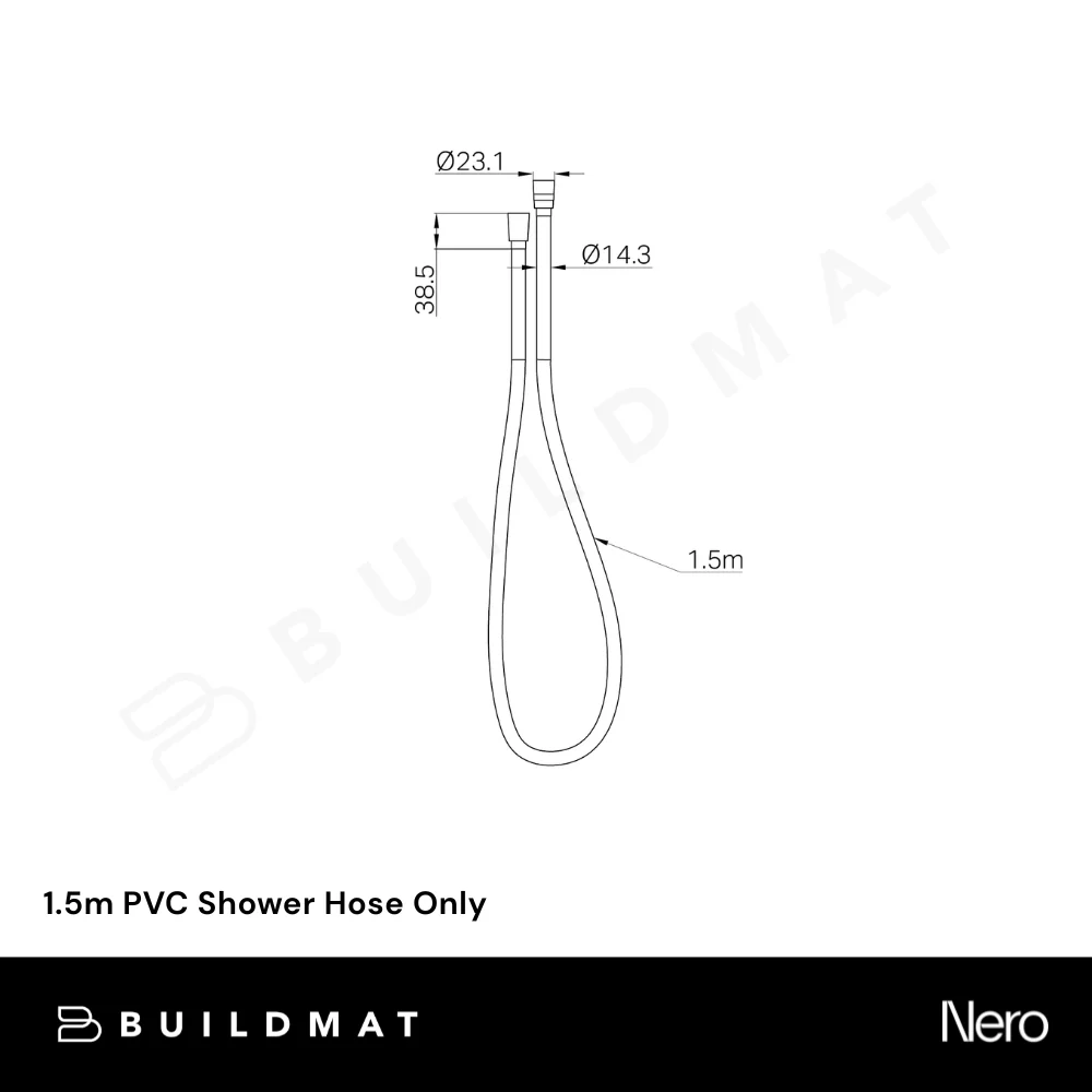 Nero 1.5m PVC Shower Hose Only Brushed Gold - Image 4