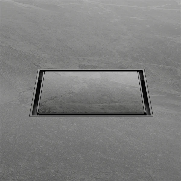 Nero 100mm Square Tile Insert Floor Waste 80mm Outlet Gunmetal - Image 2