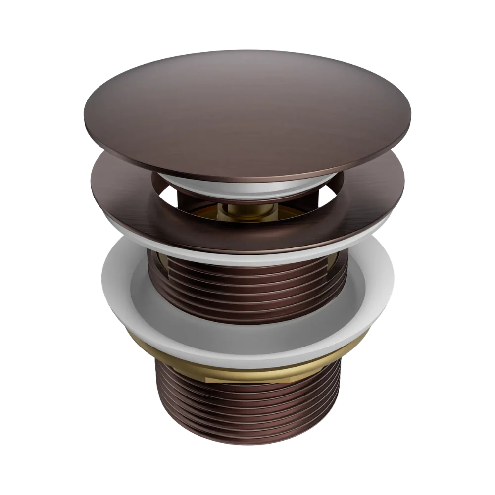 Nero 40mm Pop Up Bath Waste with Overflow Brushed Bronze - Image 3