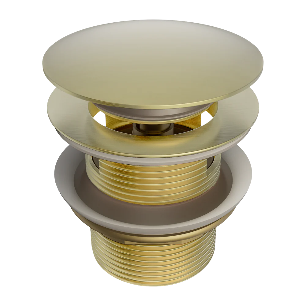 Nero 40mm Pop Up Bath Waste with Overflow Brushed Gold - Image 3