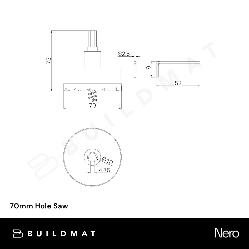 Nero 70mm Hole Saw Only - Image 4