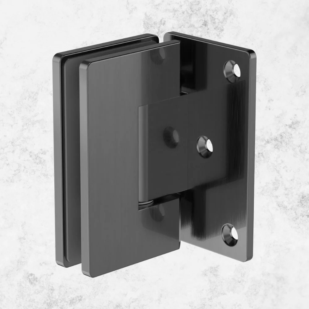 Nero 90 Degree Glass to Wall Shower Hinge 10mm Glass Gunmetal - Image 2