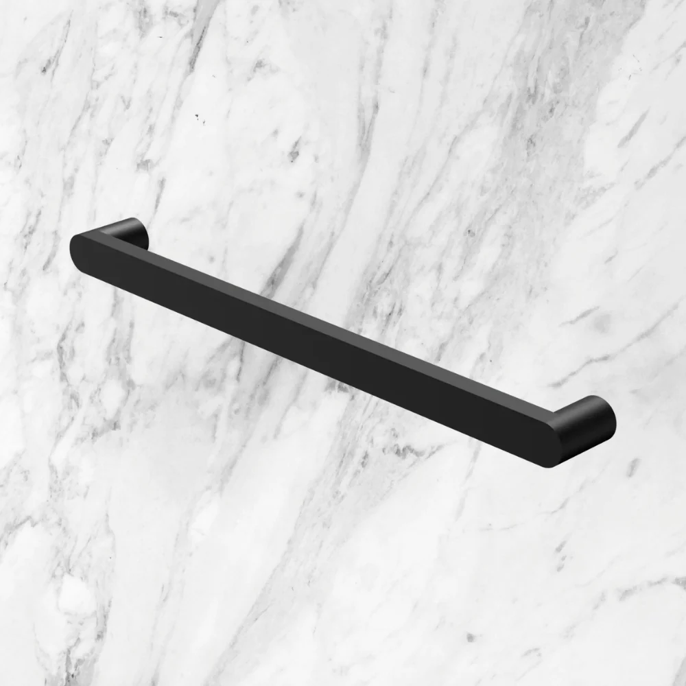 Nero Bianca 240V Single Heated Towel Rail Matte Black - Image 2