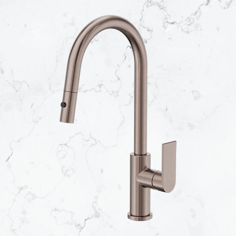 Nero Bianca Pull Out Sink Mixer with Vegie Spray Function Brushed Bronze - Image 2