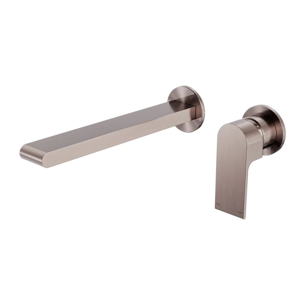 Nero Bianca Wall Basin/Bath Mixer Separate Back Plate 187mm Brushed Bronze - Image 3