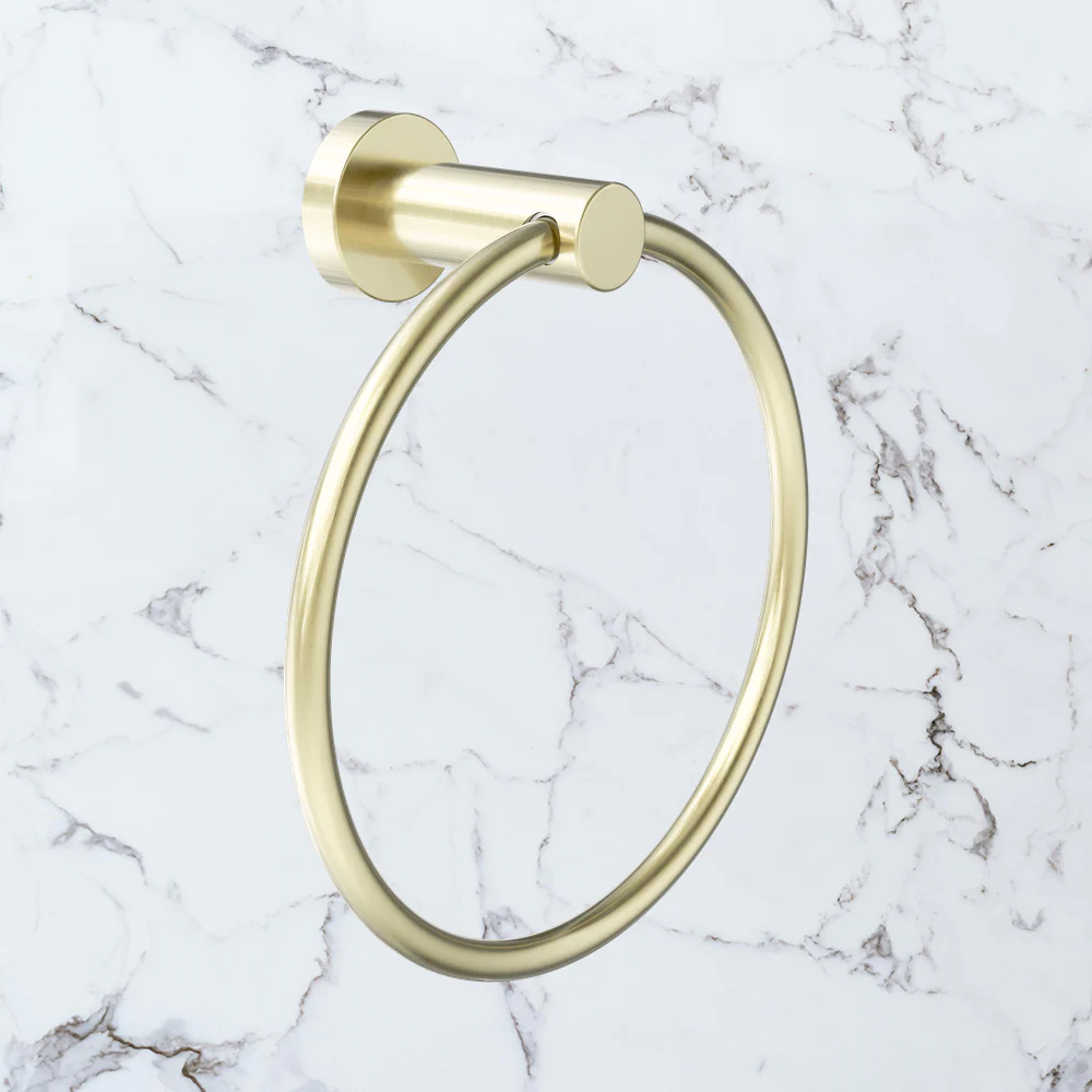 Nero Dolce II Hand Towel Ring Brushed Gold - Image 2