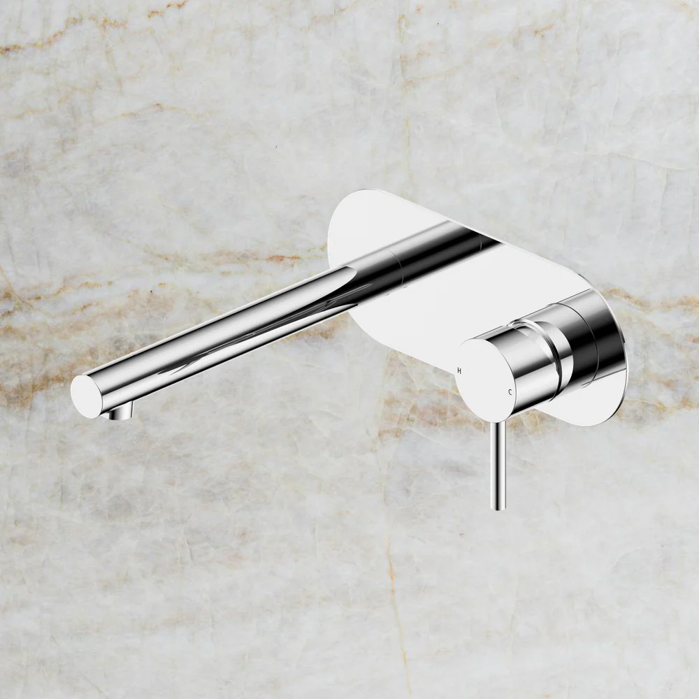 Nero Dolce II Wall Basin/Bath Mixer Chrome - Image 2