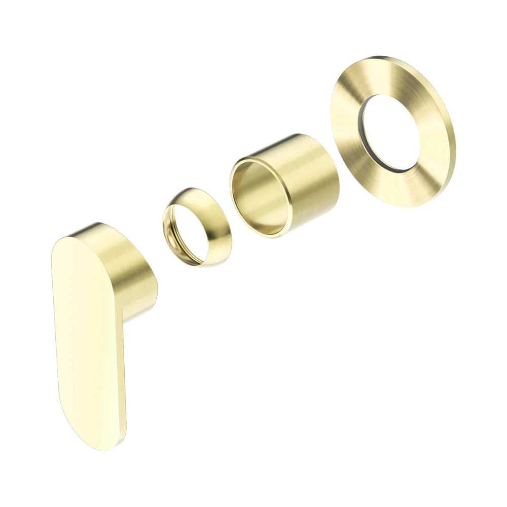 Nero Ecco Shower Mixer 80mm Round Plate (Trim Kit Only) Brushed Gold - Image 3