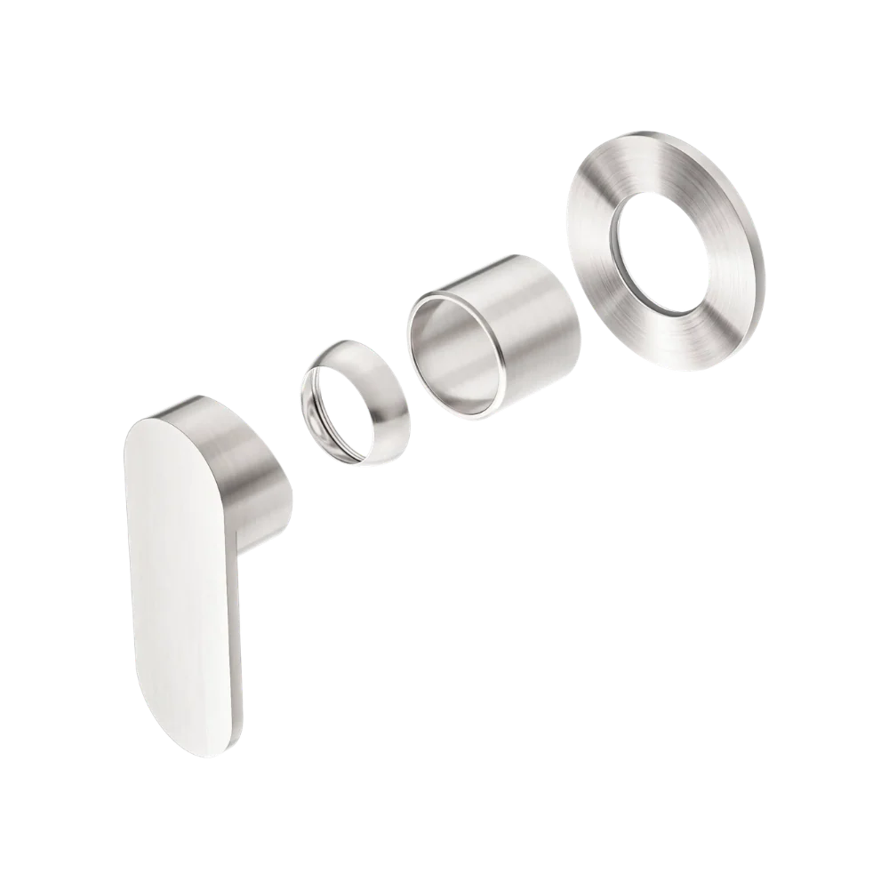 Nero Ecco Shower Mixer 80mm Round Plate (Trim Kit Only) Brushed Nickel - Image 3