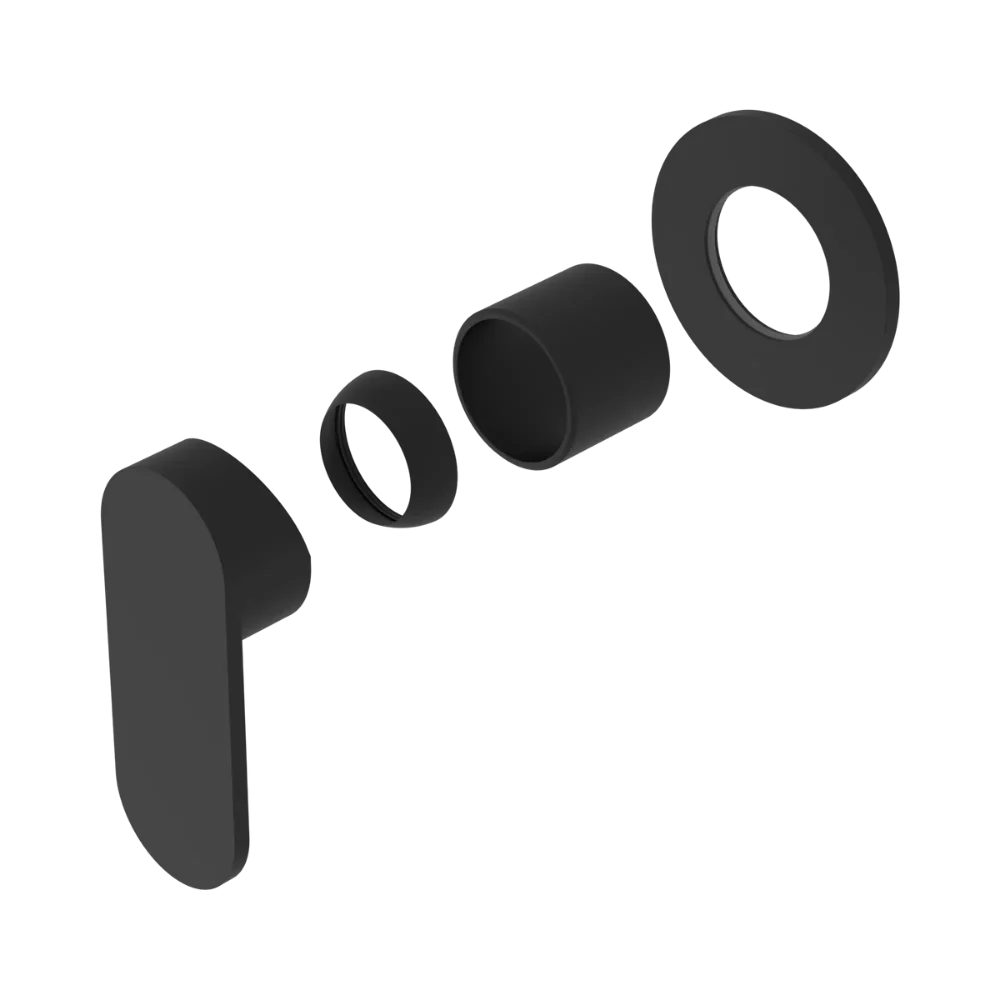 Nero Ecco Shower Mixer 80mm Round Plate (Trim Kit Only) Matte Black - Image 3
