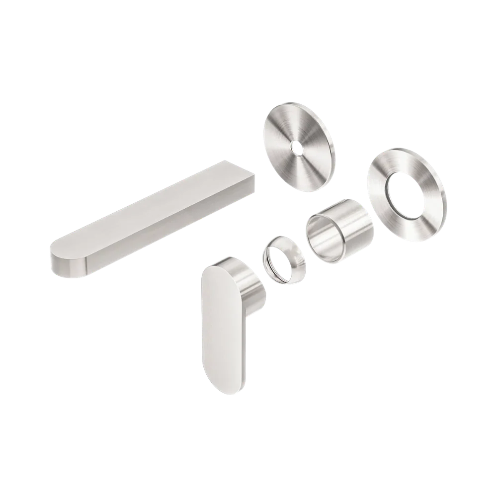 Nero Ecco Wall Basin/Bath Mixer Separate Back Plate (Trim Kit Only) Brushed Nickel - Image 3