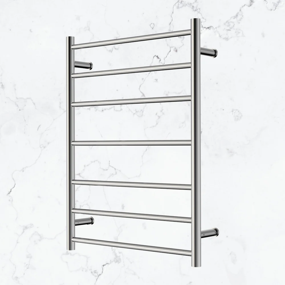 Nero Mecca 240V 7 Bar Heated Towel Ladder Chrome - Image 2