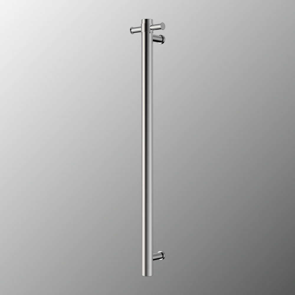 Nero Mecca 240V Single Vertical Heated Towel Rail Chrome - Image 2