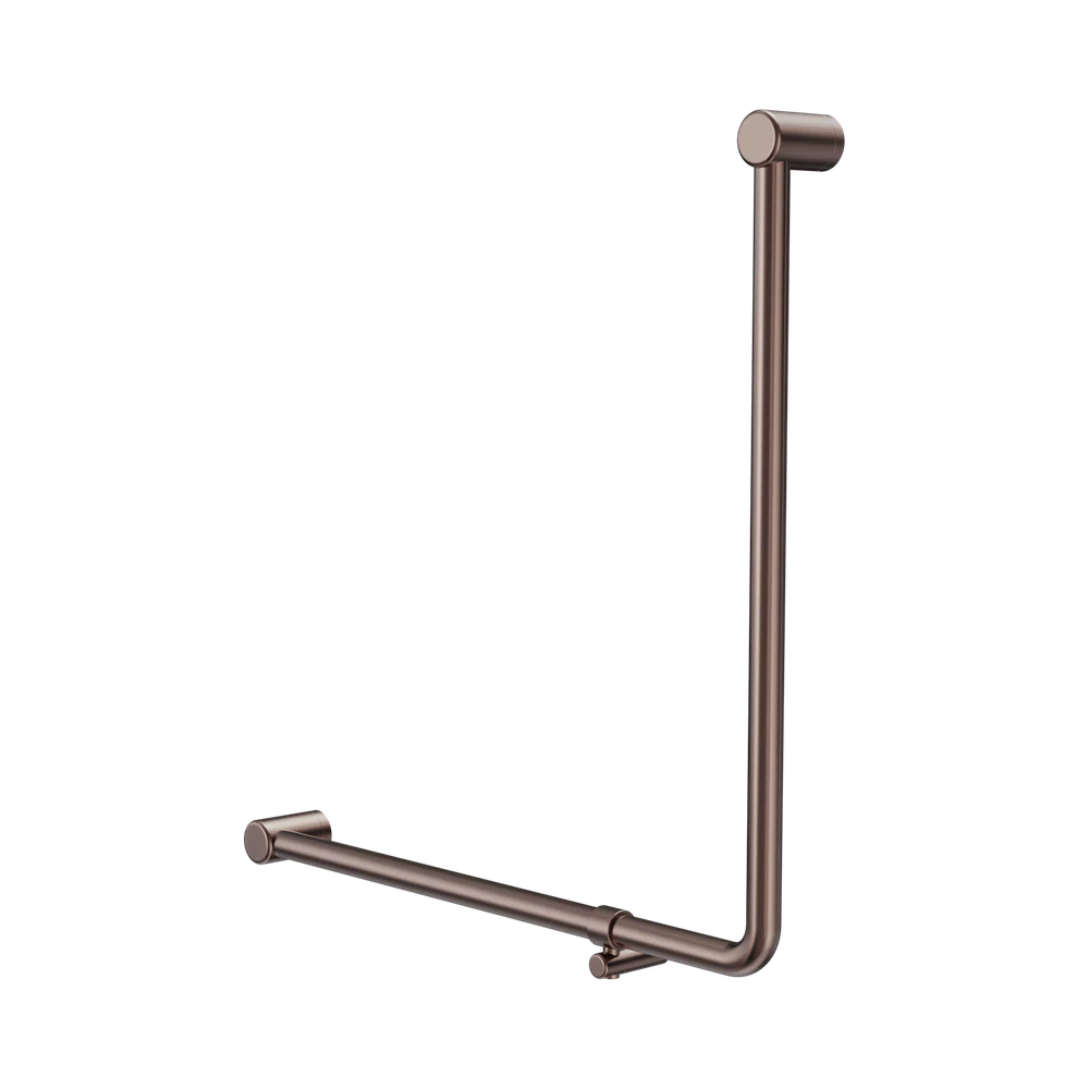 Nero Mecca Care 750x750mm 90 degree Bent Tube Grab Rail Brushed Bronze - Image 3