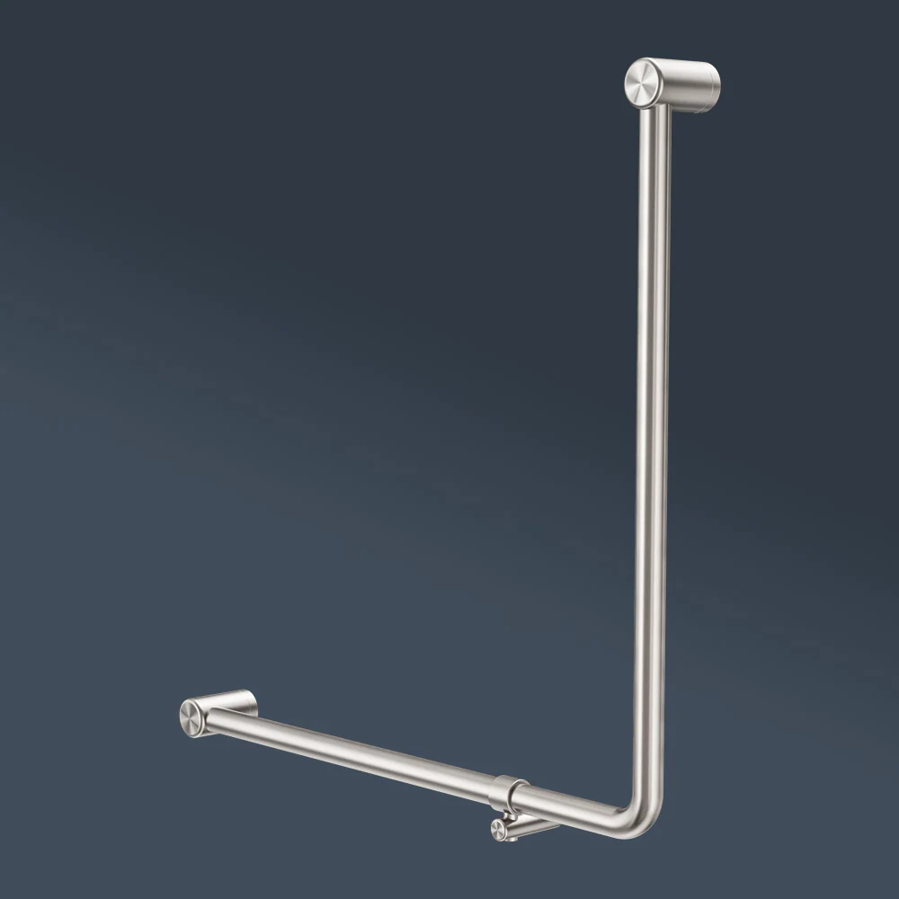 Nero Mecca Care 750x750mm 90 degree Bent Tube Grab Rail Brushed Nickel - Image 2