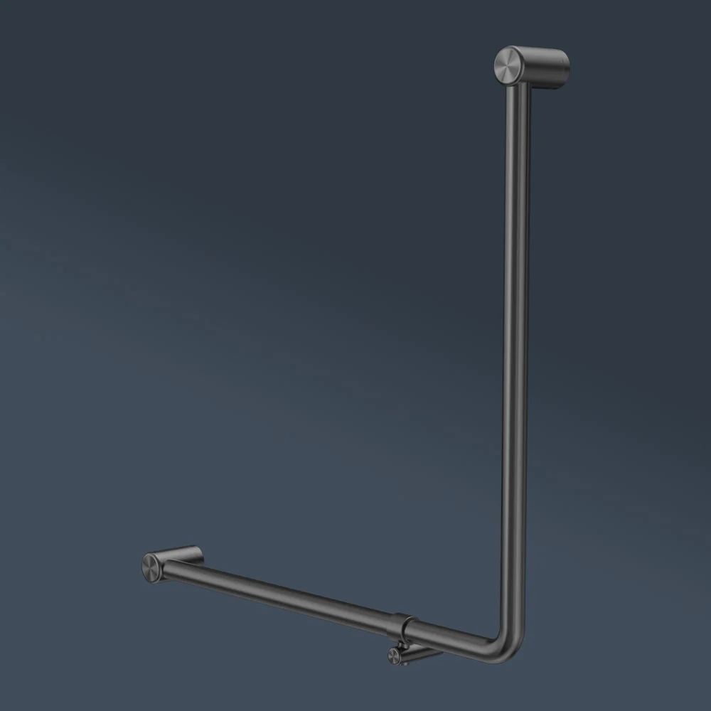 Nero Mecca Care 750x750mm 90 degree Bent Tube Grab Rail Gunmetal - Image 2