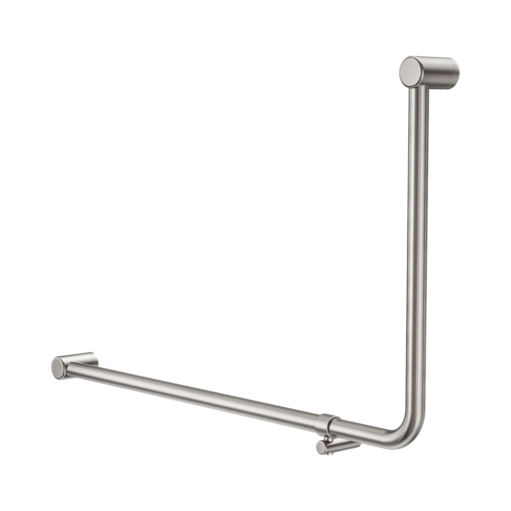 Nero Mecca Care DDA 600x1000mm 90 degree Bent Tube Grab Rail Brushed Nickel - Image 3