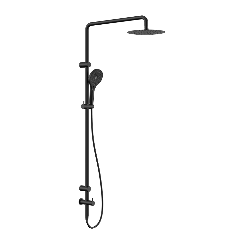 Nero Mecca Care 25mm Grab Rail 900mm Twin Shower Set Matte Black