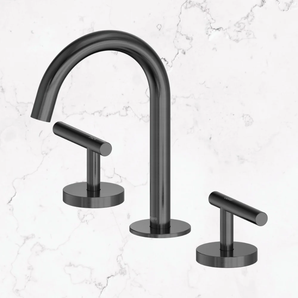 Nero Mecca Lever Basin Set Arc Spout Gunmetal - Image 2