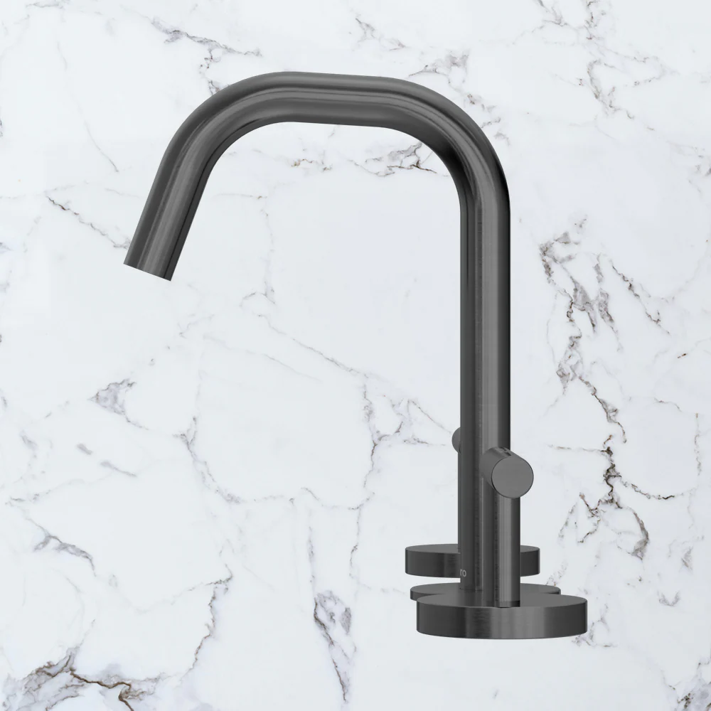Nero Mecca Lever Basin Set Edge Spout Gunmetal - Image 2