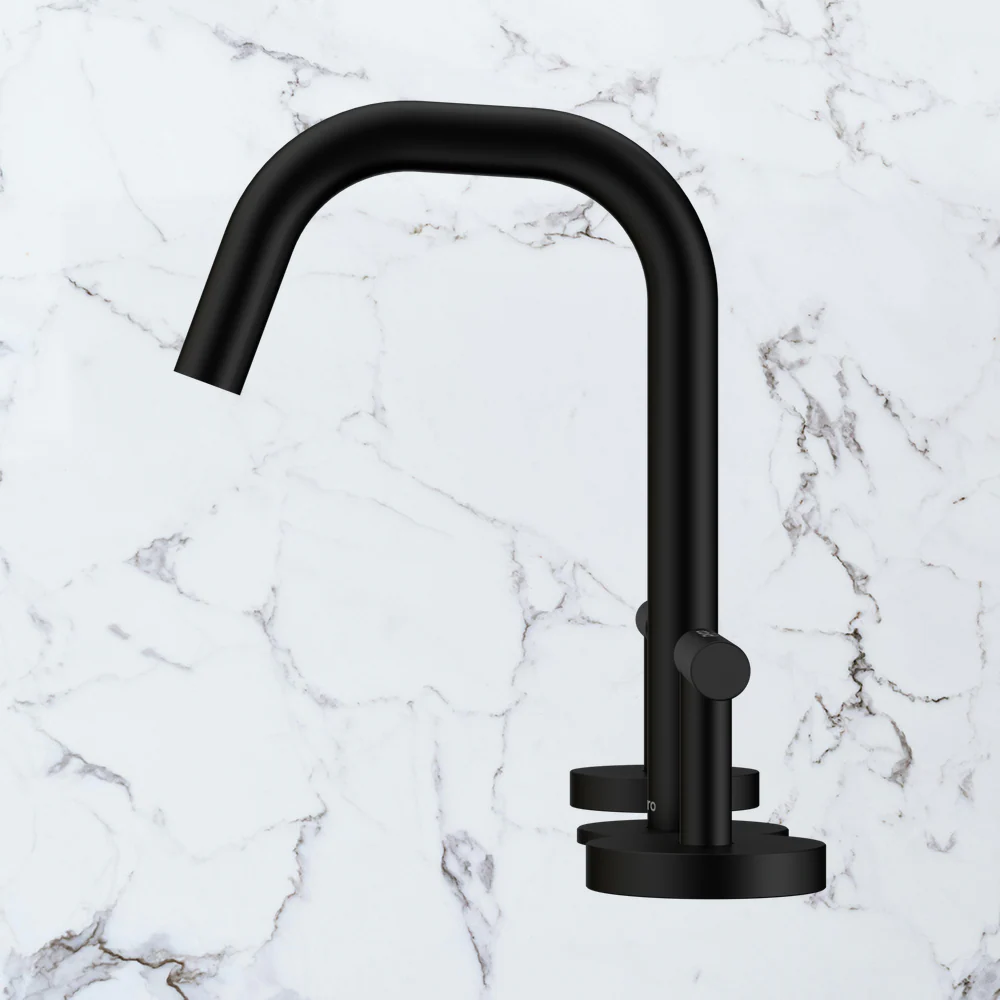 Nero Mecca Lever Basin Set Edge Spout Matte Black - Image 2