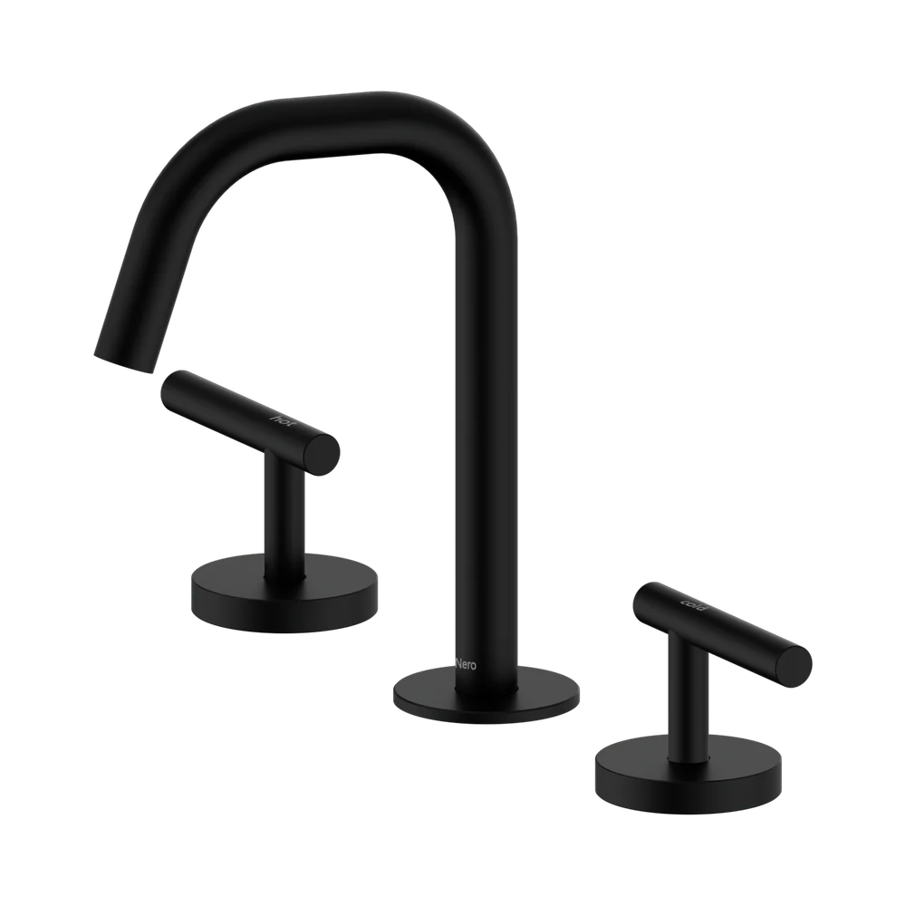 Nero Mecca Lever Basin Set Edge Spout Matte Black - Image 3