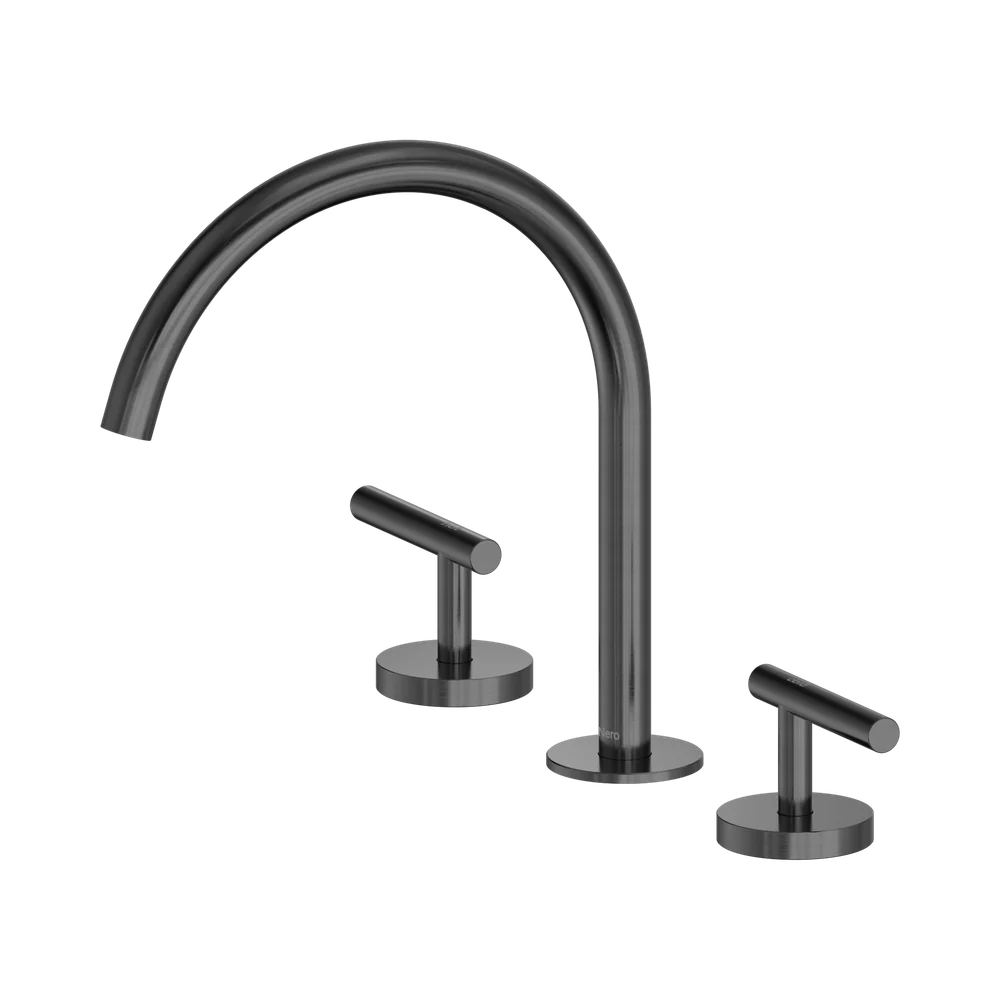 Nero Mecca Lever Bath/Kitchen Set Arc Spout Gunmetal - Image 3