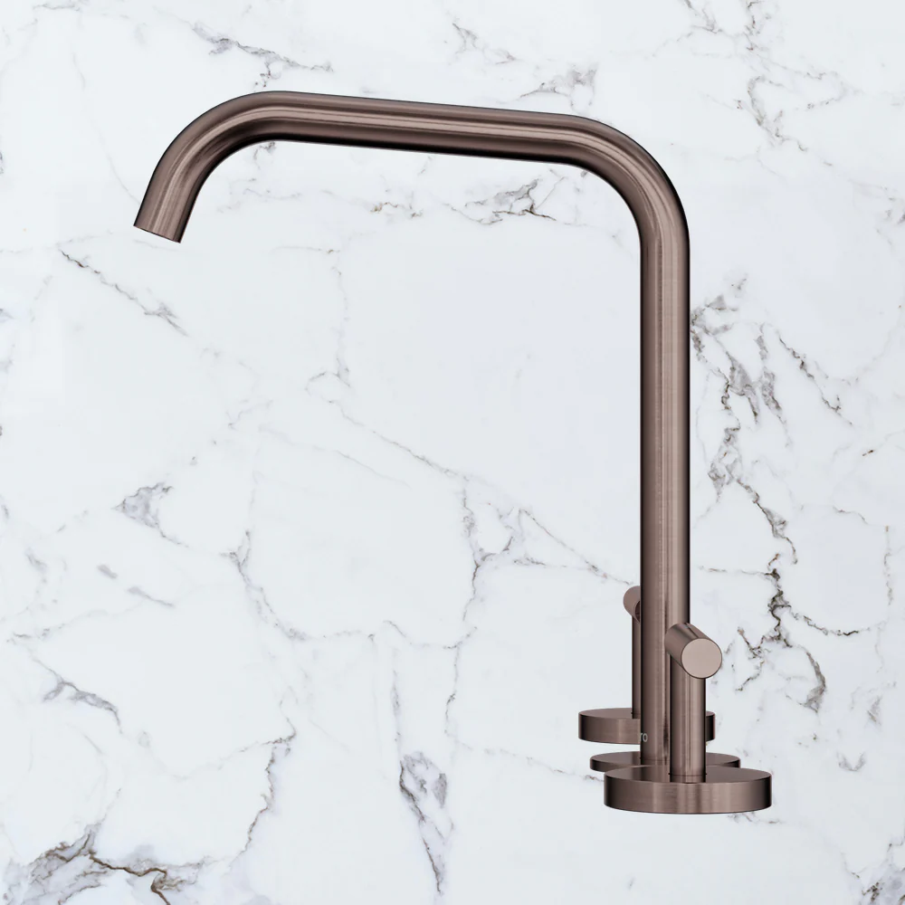 Nero Mecca Lever Bath/Kitchen Set Edge Spout Brushed Bronze - Image 2
