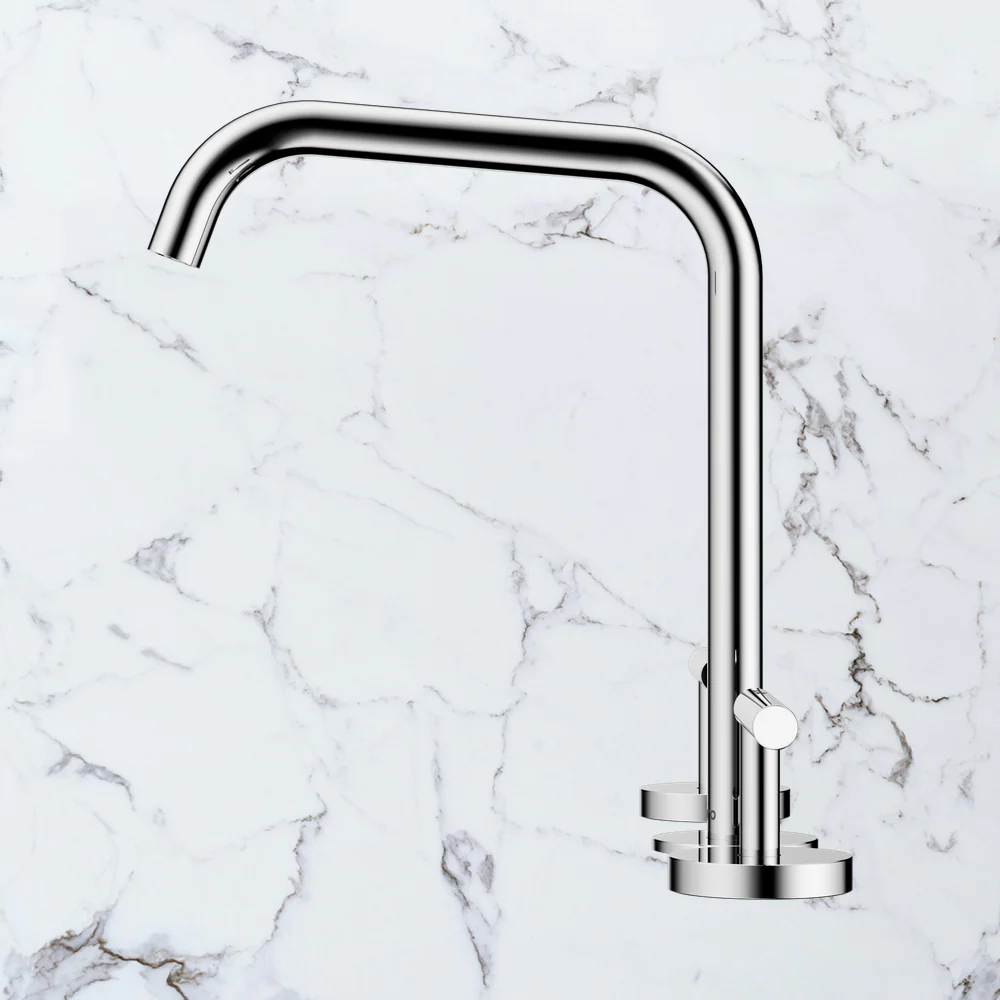 Nero Mecca Lever Bath/Kitchen Set Edge Spout Chrome - Image 2