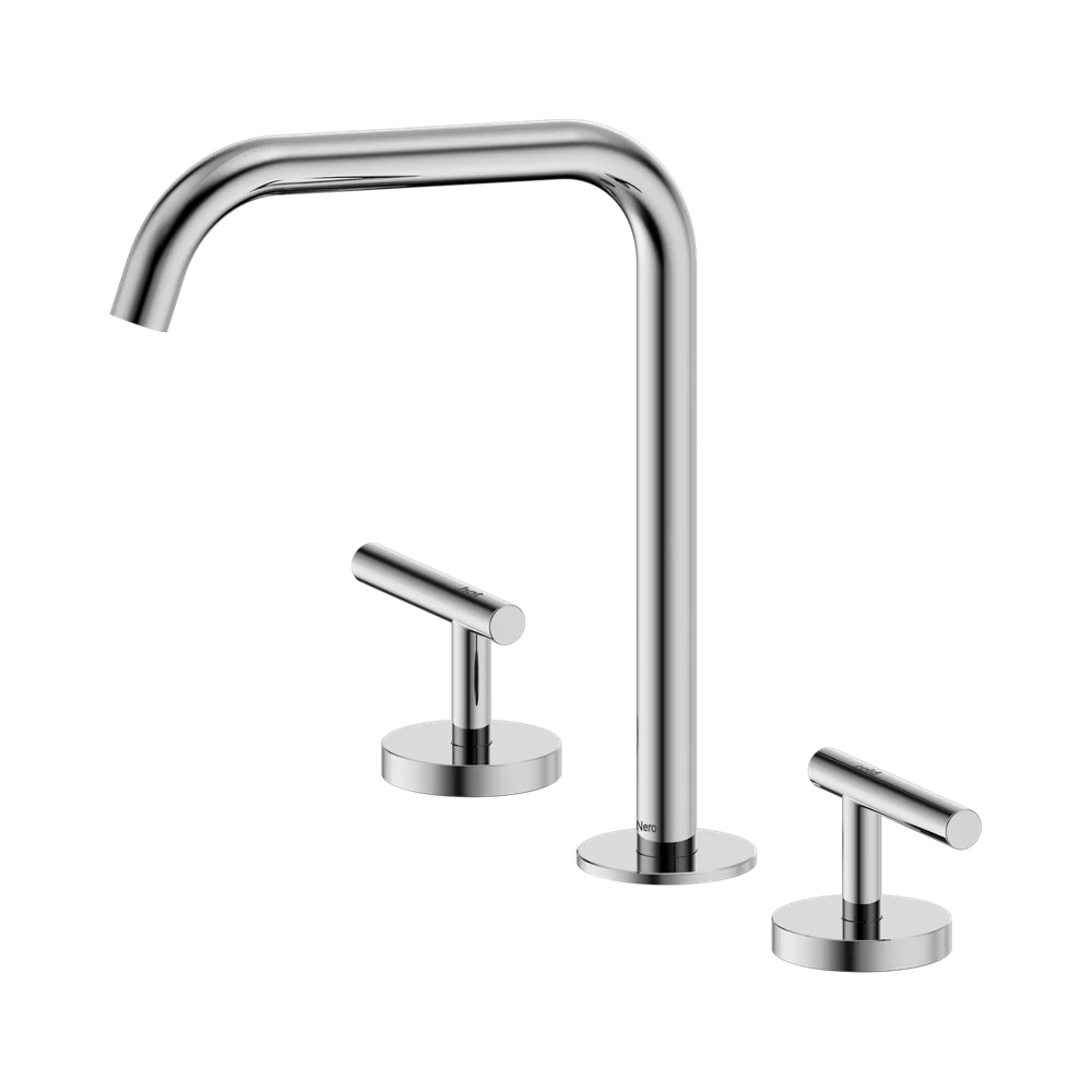 Nero Mecca Lever Bath/Kitchen Set Edge Spout Chrome - Image 3