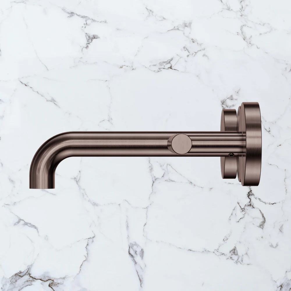 Nero Mecca Lever Wall Basin/Bath Set 160mm Spout (Complete Kit) Brushed Bronze - Image 2