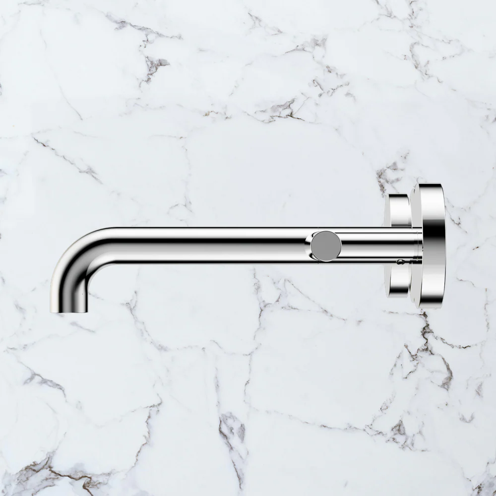 Nero Mecca Lever Wall Basin/Bath Set 185mm Spout (Complete Kit) Chrome - Image 2