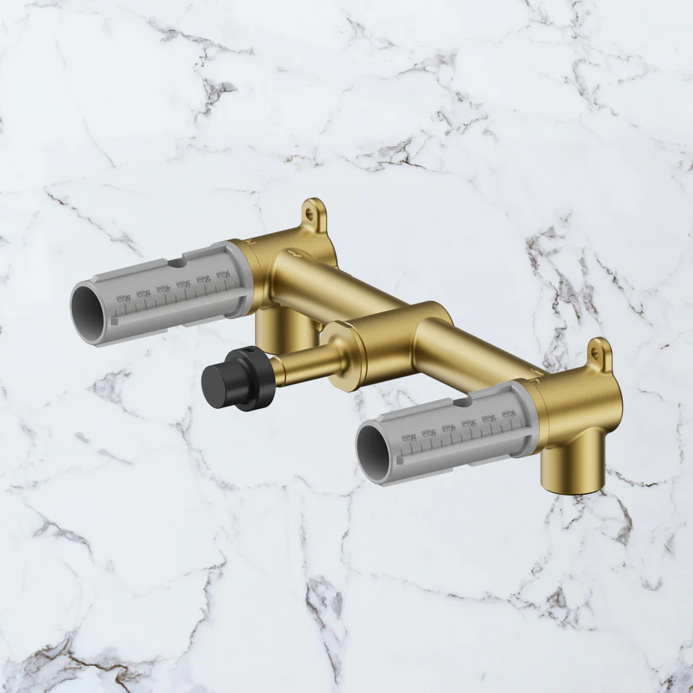 Nero Mecca Lever Wall Basin/Bath Set Body Only - Image 2