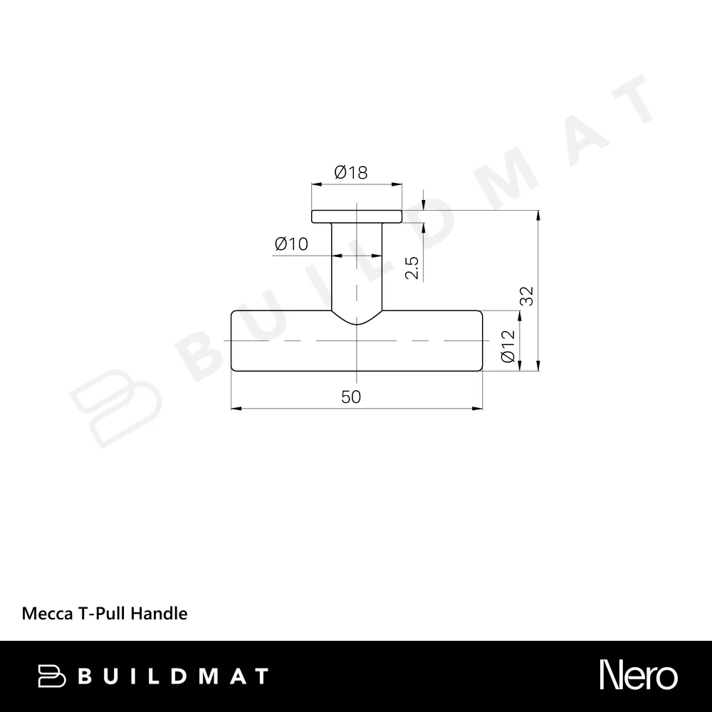Nero Mecca T-Pull Handle Brushed Bronze - Image 4