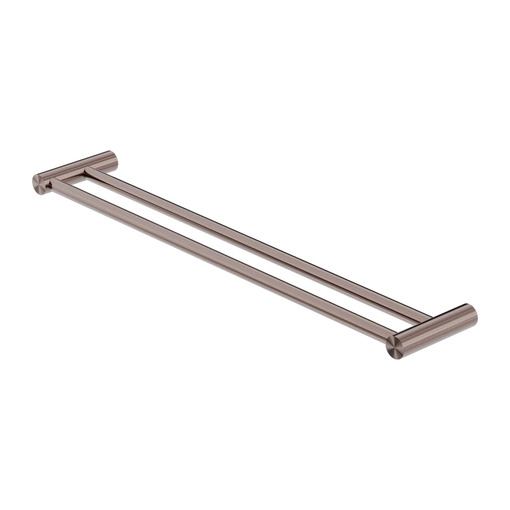 Nero New Mecca Double Towel Rail 600mm Brushed Bronze