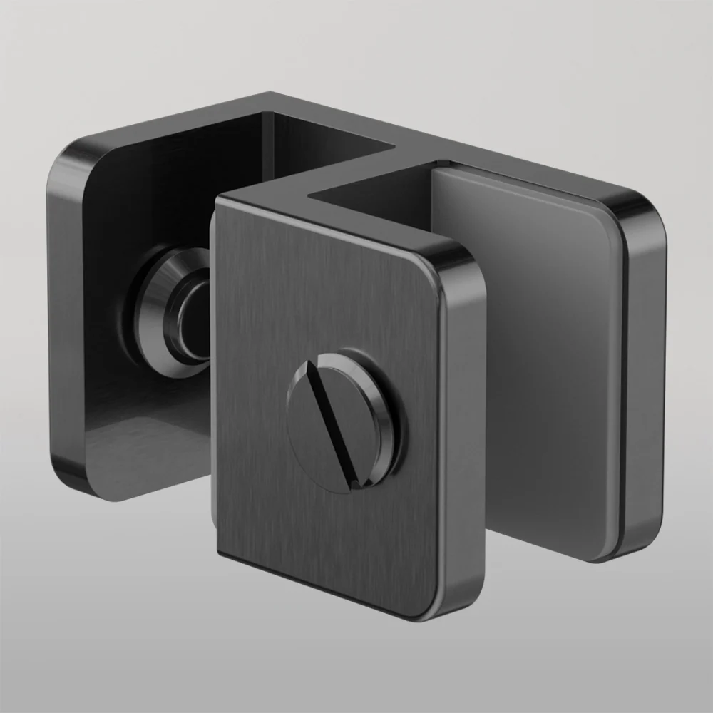 Nero Over-Panel Glass To Glass Fitting 10mm Glass Gunmetal - Image 2
