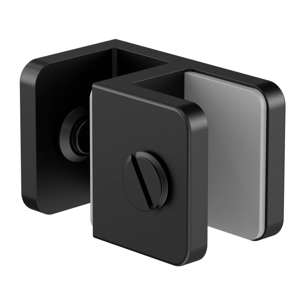 Nero Over-Panel Glass To Glass Fitting 10mm Glass Matte Black - Image 3