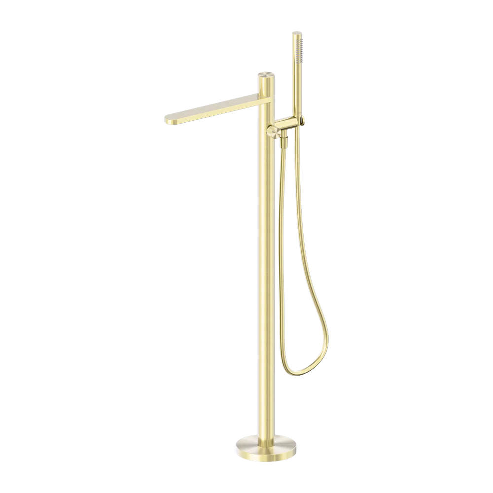 Nero Pure SS316L Progressive Freestanding Bath Mixer Brushed Gold
