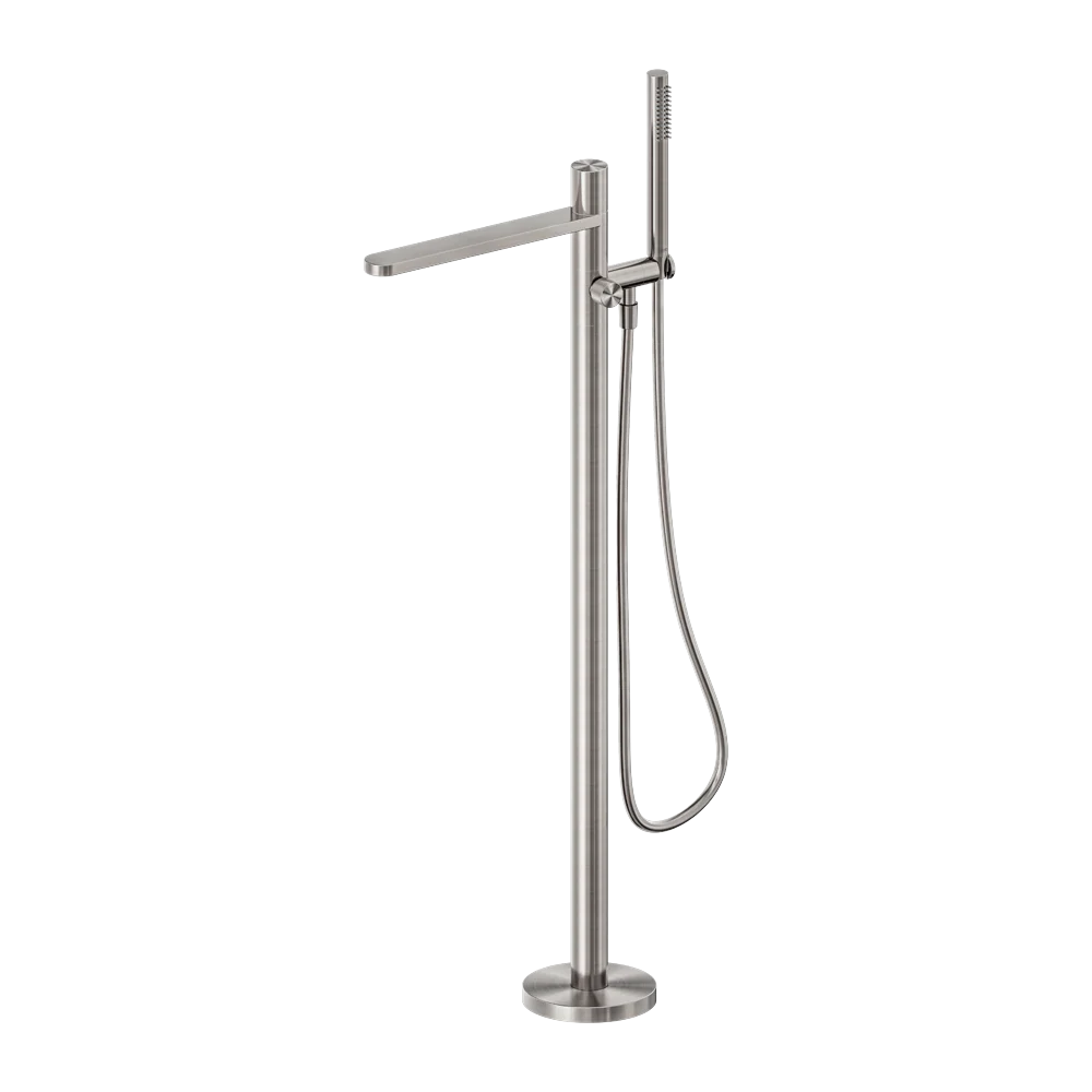 Nero Pure SS316L Progressive Freestanding Bath Mixer Brushed Nickel - Image 3
