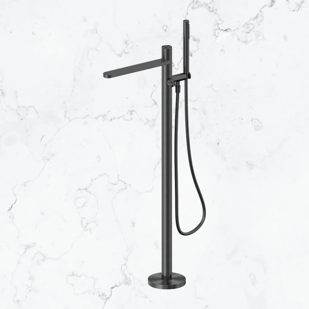 Nero Pure SS316L Progressive Freestanding Bath Mixer Graphite - Image 2