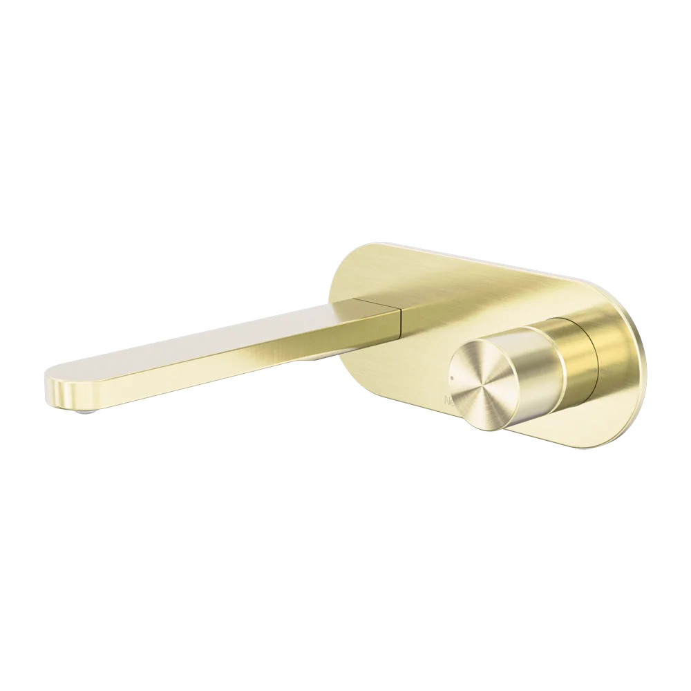 Nero Pure SS316L Progressive Wall Basin/Bath Mixer Brushed Gold - Image 3