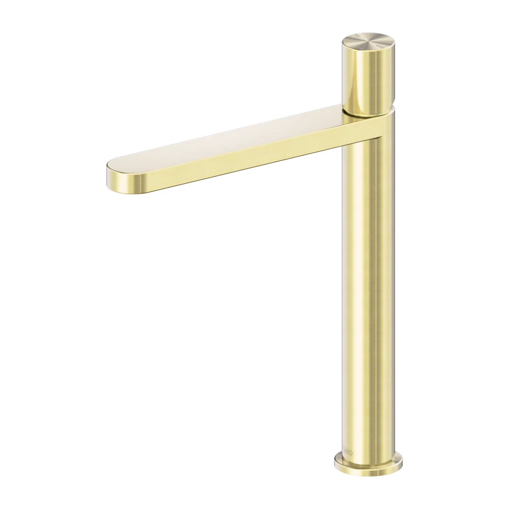 Nero Pure SS316L Tall Basin Mixer Brushed Gold - Image 3