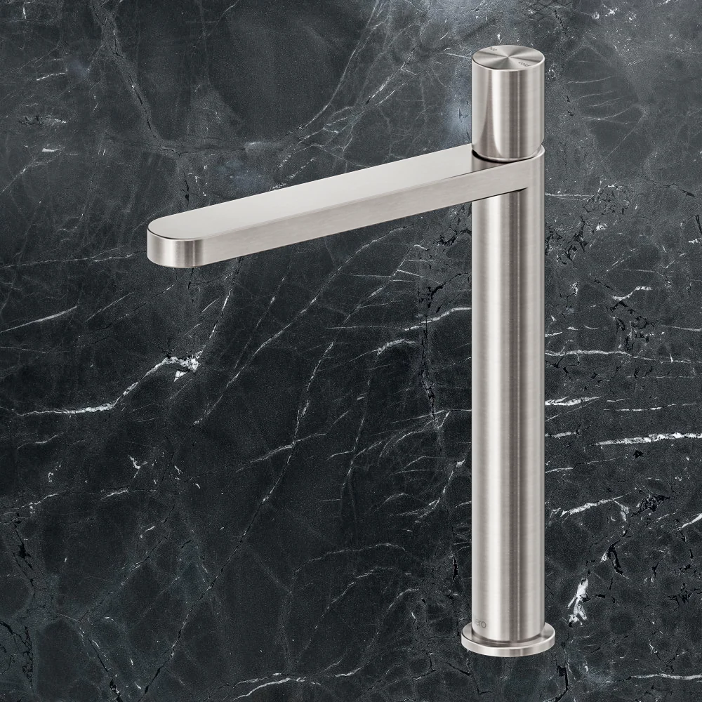 Nero Pure SS316L Tall Basin Mixer Brushed Nickel - Image 2