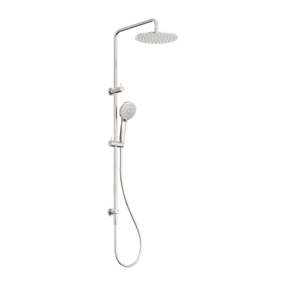 Nero Round Twin Shower Brushed Nickel