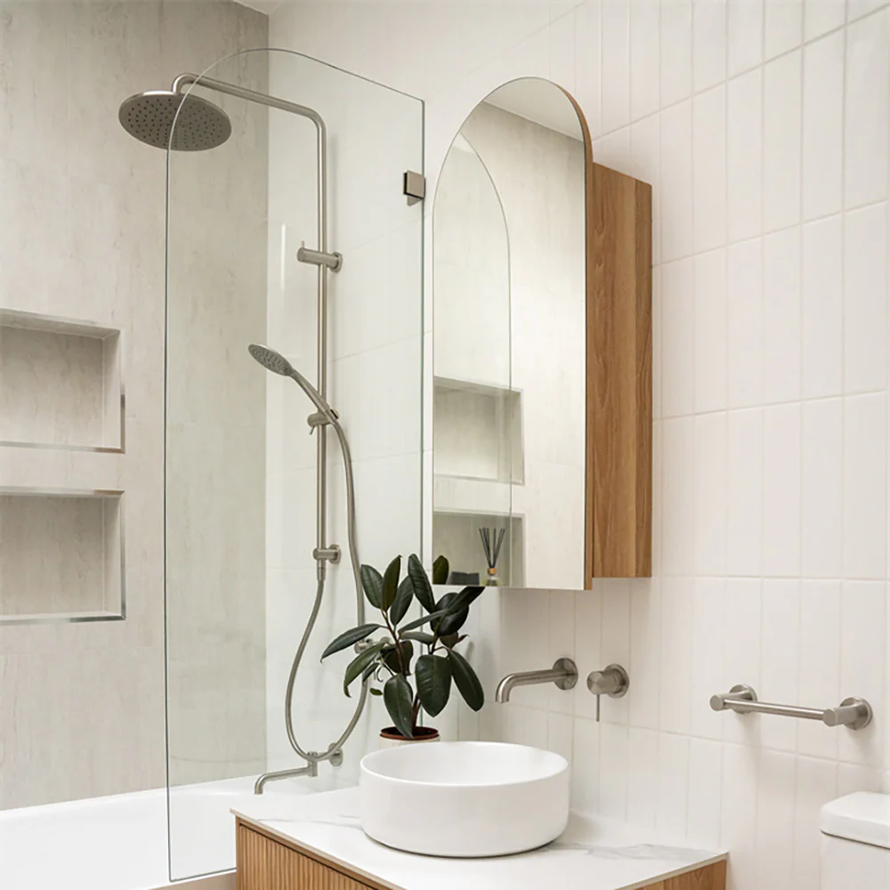 Nero Round Twin Shower Brushed Nickel - Image 2