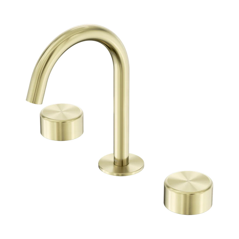Nero Serenity Basin Set Arc Spout With Metal Handle Brushed Gold - Image 3