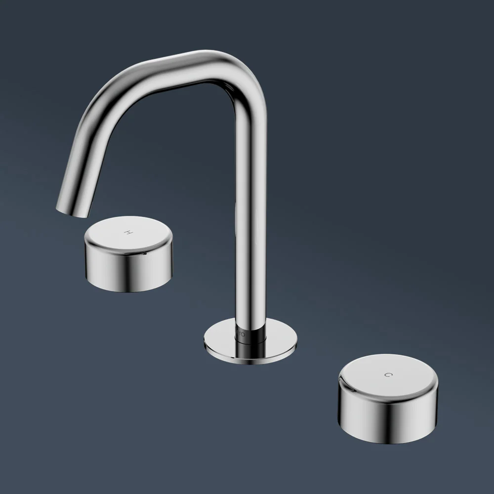 Nero Serenity Basin Set Edge Spout With Metal Handle Chrome - Image 2